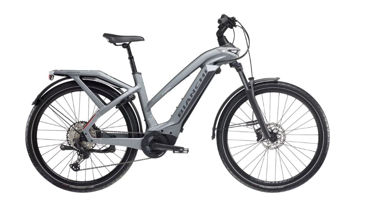 Bianchi Electric Bike E-Omnia T-Type Step-Through Deore 10v